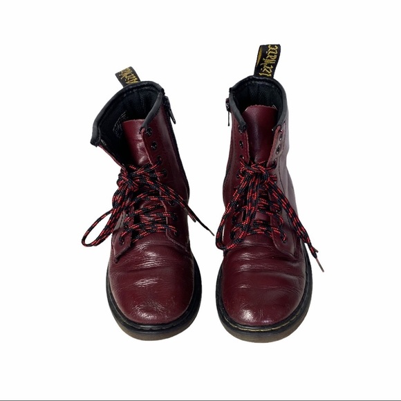 Dr. Martens 1460 Cherry Red Junior Delaney Boot - Picture 11 of 16